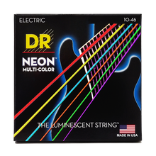 DR Strings Hi-Def Multi-Color Electric Guitar Strings 10-46 front