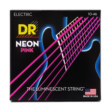 DR Strings Hi-Def Neon Pink K3 Coated Electric Strings 10-46 front