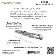 DR Strings Dragon Skin+ Coated Electric Guitar Strings 11-50 back