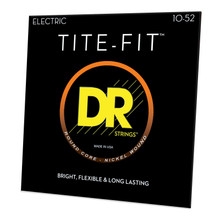 DR Strings Tite Fit Round Core Electric Guitar Strings 10-52 left angle