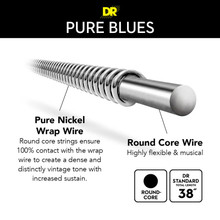 DR Strings Pure Blues Pure Nickel Electric Strings 10-46 illustration