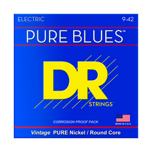 DR Strings Pure Blues Pure Nickel Electric Strings 9-42 front
