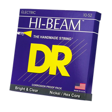 DR Strings Hi-Beam Nickel Electric Guitar Strings 10-52 left angle