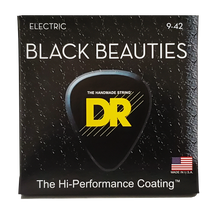 DR Strings Black Beauties Coated Electric Guitar 9-42 front