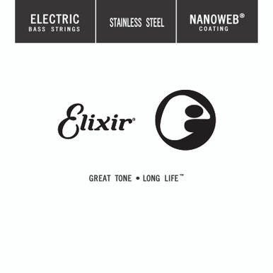Elixir Nanoweb Stainless Steel Single Bass String .045