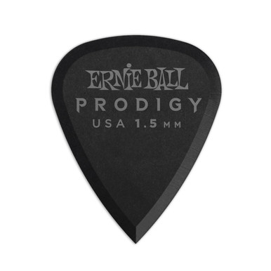 Ernie Ball Black Standard Prodigy single guitar pick 1.5