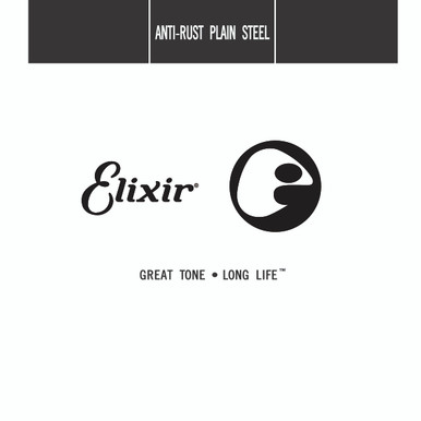 Elixir Anti-Rust Plated Plain Steel Single Guitar String .018