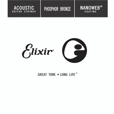 Elixir Nanoweb Phosphor Bronze Acoustic Single String .056