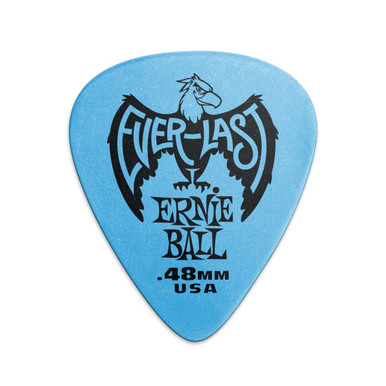 Ernie Ball Everlast Delrin Blue single guitar pick .48