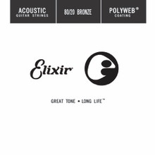 Elixir Polyweb 80/20 Bronze Acoustic Single String .039