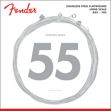 Fender Stainless Steel Flat Wound Bass Strings 55-105