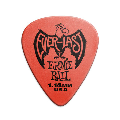 Ernie Ball Everlast Delrin Red single guitar pick 1.14