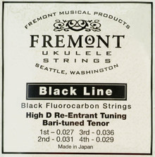 Fremont Black High D Re-Entrant Bari-Tuned Tenor Uke Strings
