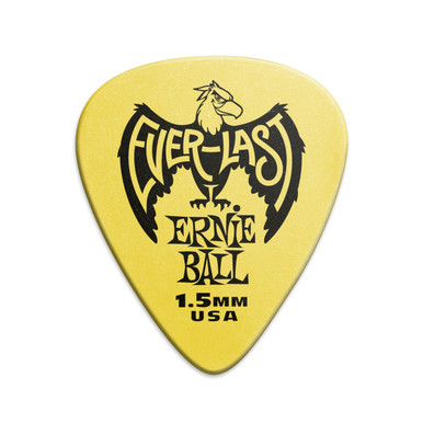 Ernie Ball Everlast Delrin Yellow single guitar pick 1.5