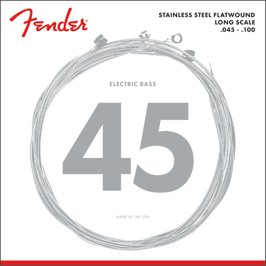 Fender Stainless Steel Flat Wound Bass Strings 45-100