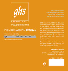 GHS Pressurewound Bronze Acoustic-Electric Bass Strings 42-92 back