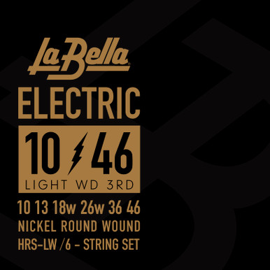 La Bella Hard Rockin Steel Electric Strings Wound G 10-46