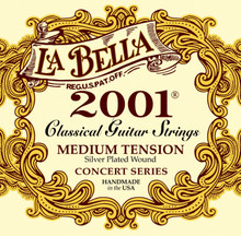 La Bella 2001 Classical Guitar Strings Medium Tension front package