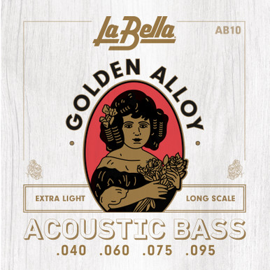 La Bella Golden Alloy Acoustic Bass Strings 40-95