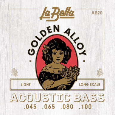 La Bella Golden Alloy Acoustic Bass Strings 45-100
