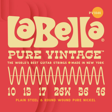 La Bella Pure Vintage Electric Guitar Strings 10-46