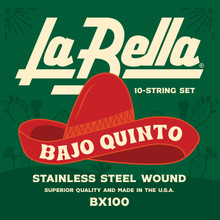 La Bella Stainless Steel Bajo Quinto Strings, Loop-End front package