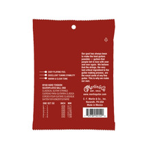 Martin Ball End Classical Guitar Strings High Tension back of package