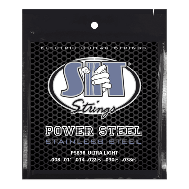 SIT Power Steel Stainless Electric Guitar Strings 8-38