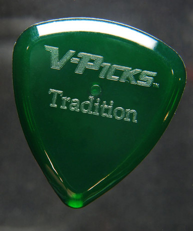 V-Picks Tradition Emerald Green single guitar pick 2.75