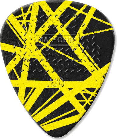 Dunlop EVH Max-Grip White-Black Stripes single guitar pick .60