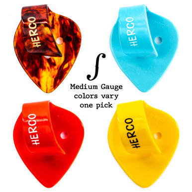 Herco Flat Thumbpick Medium single pick colors vary