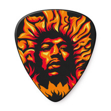 Dunlop Jimi Hendrix '69 Psych Voodoo Fire single guitar pick FRONT MAIN VIEW