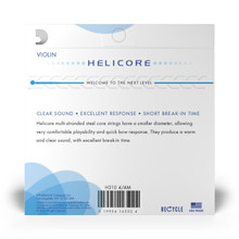 D'Addario Helicore 4/4 Ball End Medium Violin Strings back of package