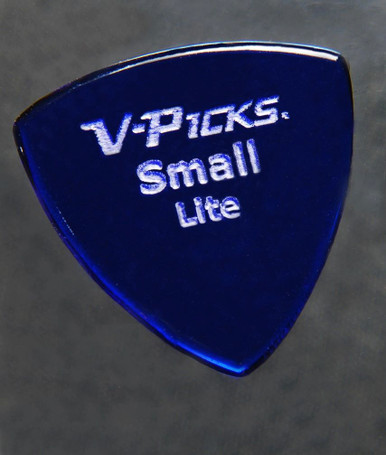 V-Picks Small Pointed Lite blue sapphire single guitar pick 1.5