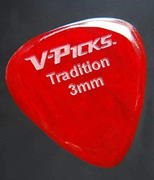 V-Picks Tradition Red Swirl single guitar pick 3.0