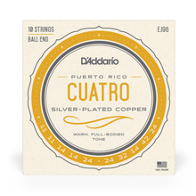 D'Addario 10-String Silver Plated Puerto Rico Cuatro Strings