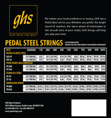 Copy of GHS Boomers Pedal Steel Strings 15-70 C6 back of package