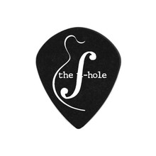 the f-hole guitar pick 1.5 front with logo
