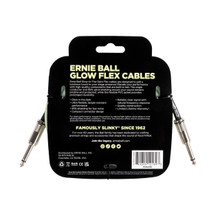Ernie Ball 10ft Flex Glow In The Dark Instrument Cable Straight back of package