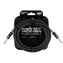 Ernie Ball 20ft Flex Black Instrument Cable Straight