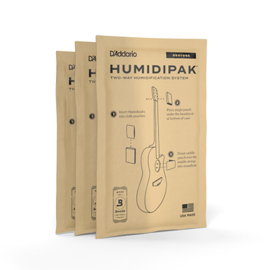 D'Addario Humidipak Restore Auto Conditioning Packets 3-Pack