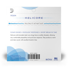 D'Addario Helicore 4/4 Ball End Heavy Violin Strings back of package