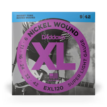 D'Addario XL Nickel Wound Electric Guitar Strings 9-42