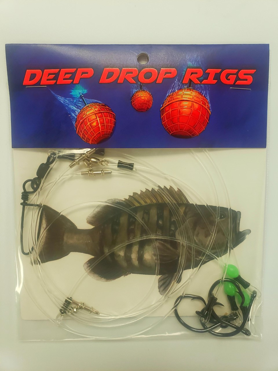 High Mid Low fishing rig-Triple Dropper rig-Deep sea saltwater Atlantic  Redfish