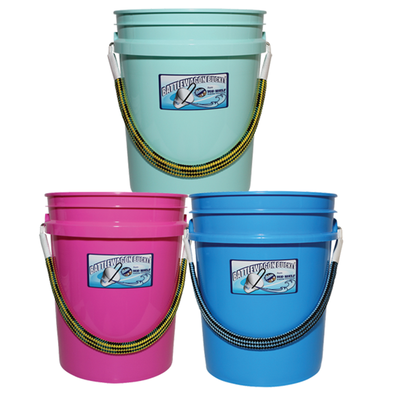 5-Gallon Fishing Buckets, Battlewagon Buckets