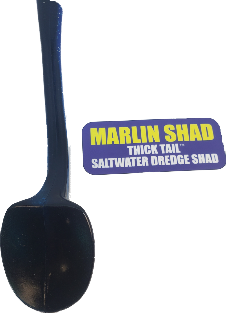 Marlin Dredge Shad Thick Tail 4 colors, 11" dredge shads