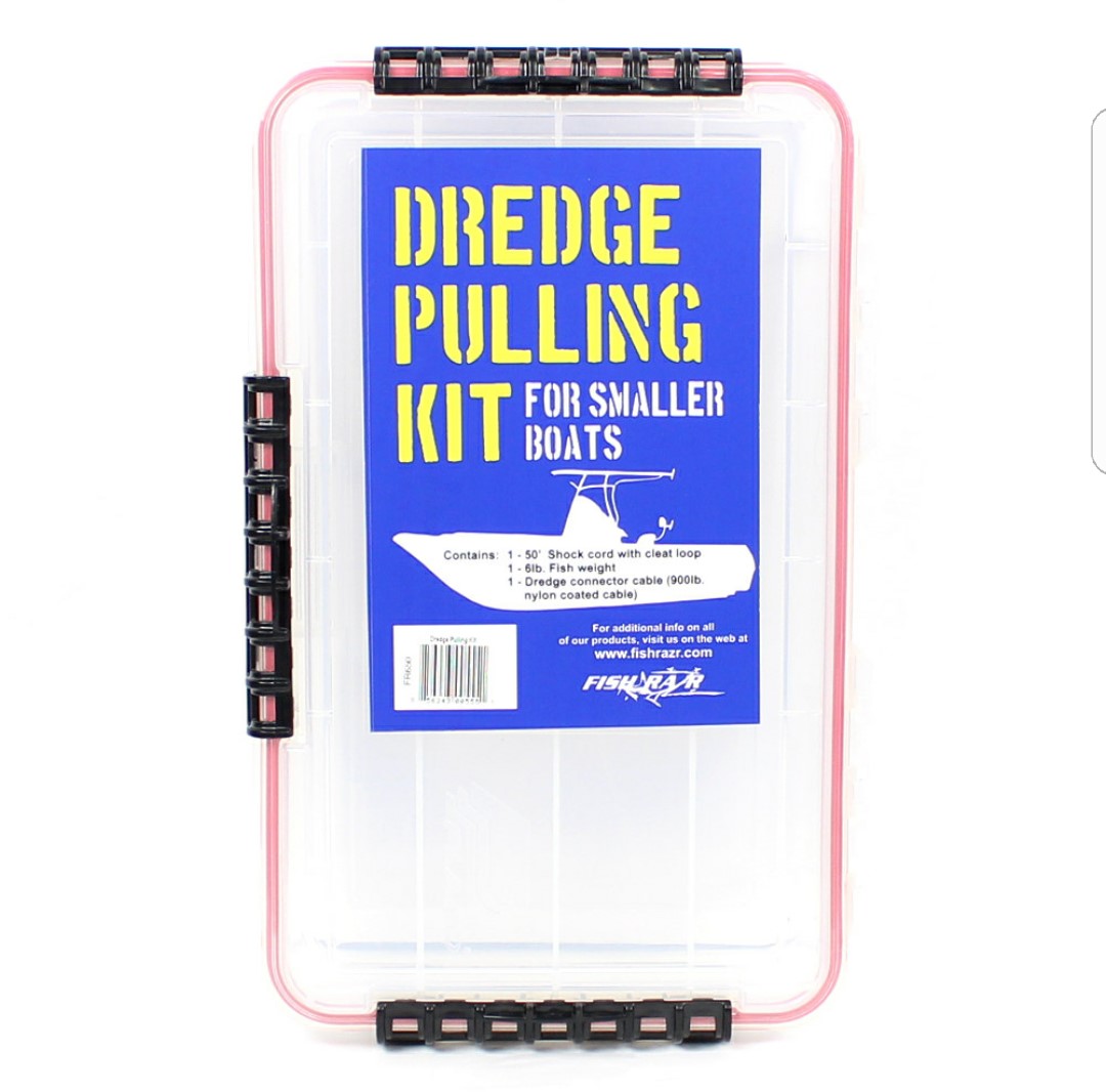 Dredge Pulling Kit in Waterproof Box with 4lb Fish Weight