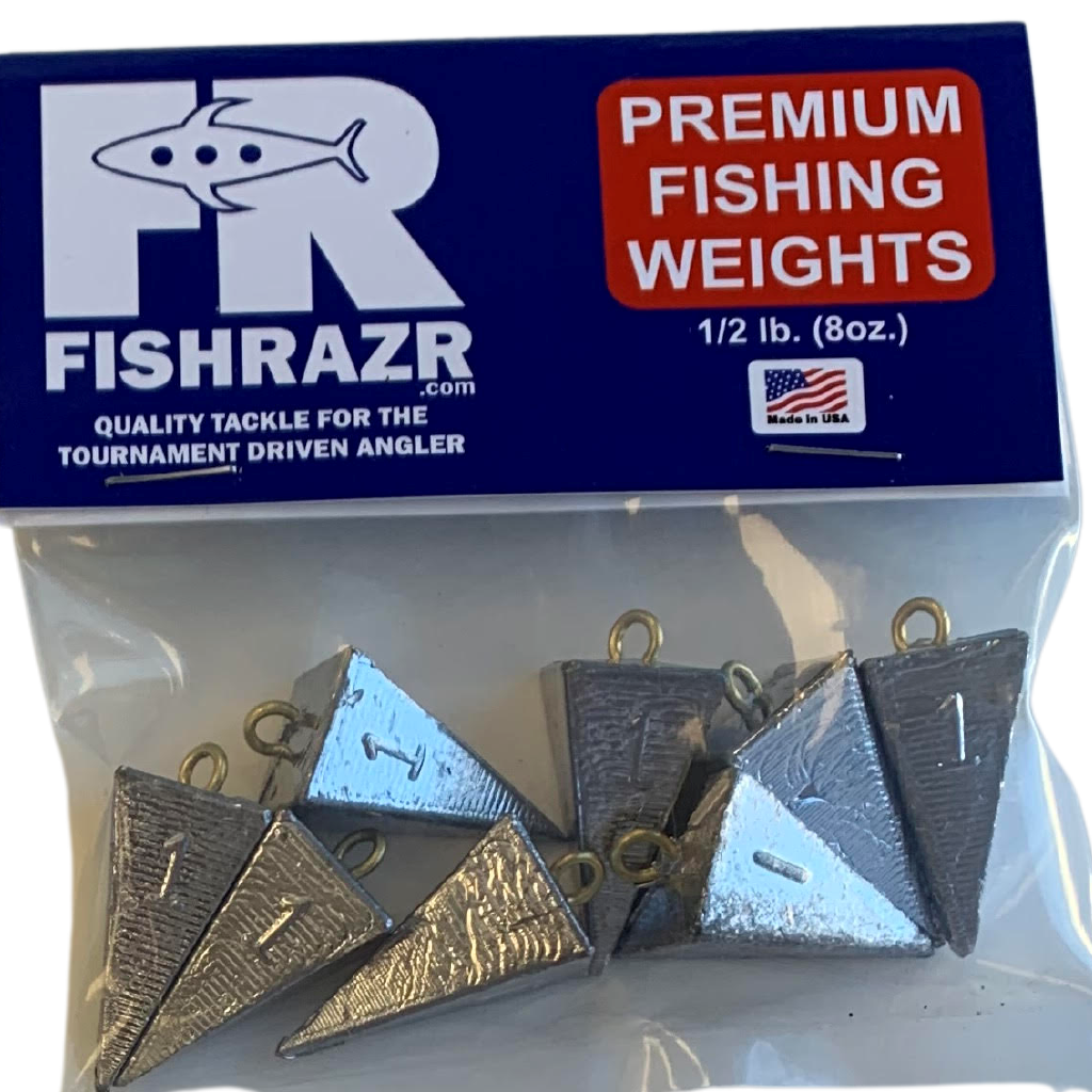 Pyramid Sinkers Lead Surf Fishing Weights - Choose Size - FREE Shipping