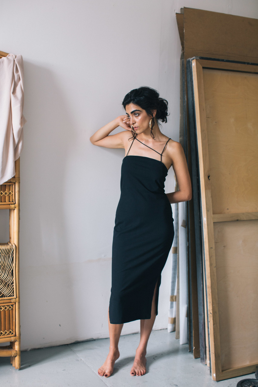 string bodycon dress