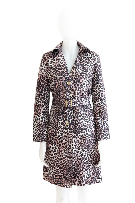 Preloved Animal Print Trench Coat by Queenspark